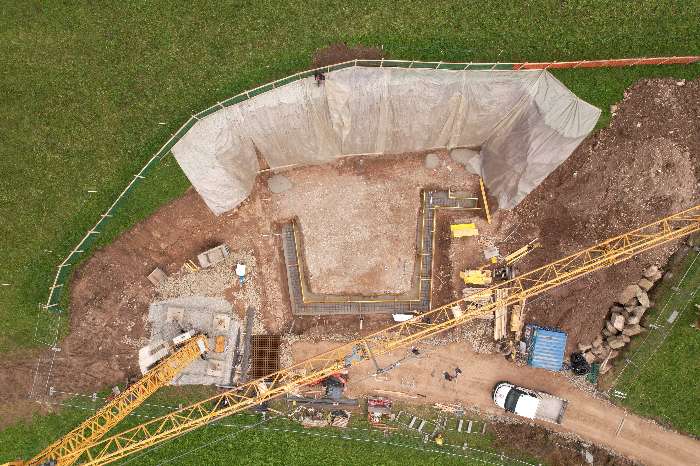 Abbruch und Wiederaufbau eine Wohnhauses